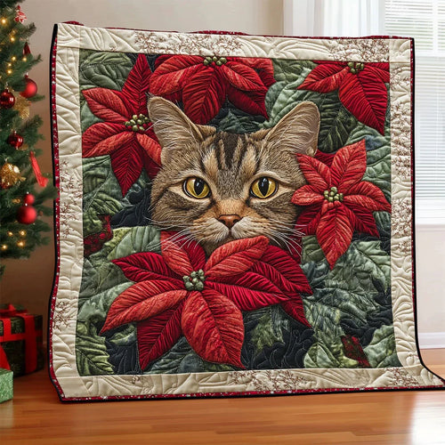 Cat Holiday Quilt Blanket