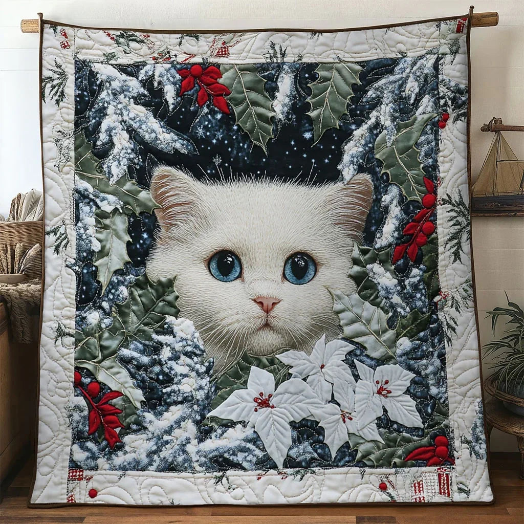 Cat Joyful Moments Quilt Blanket
