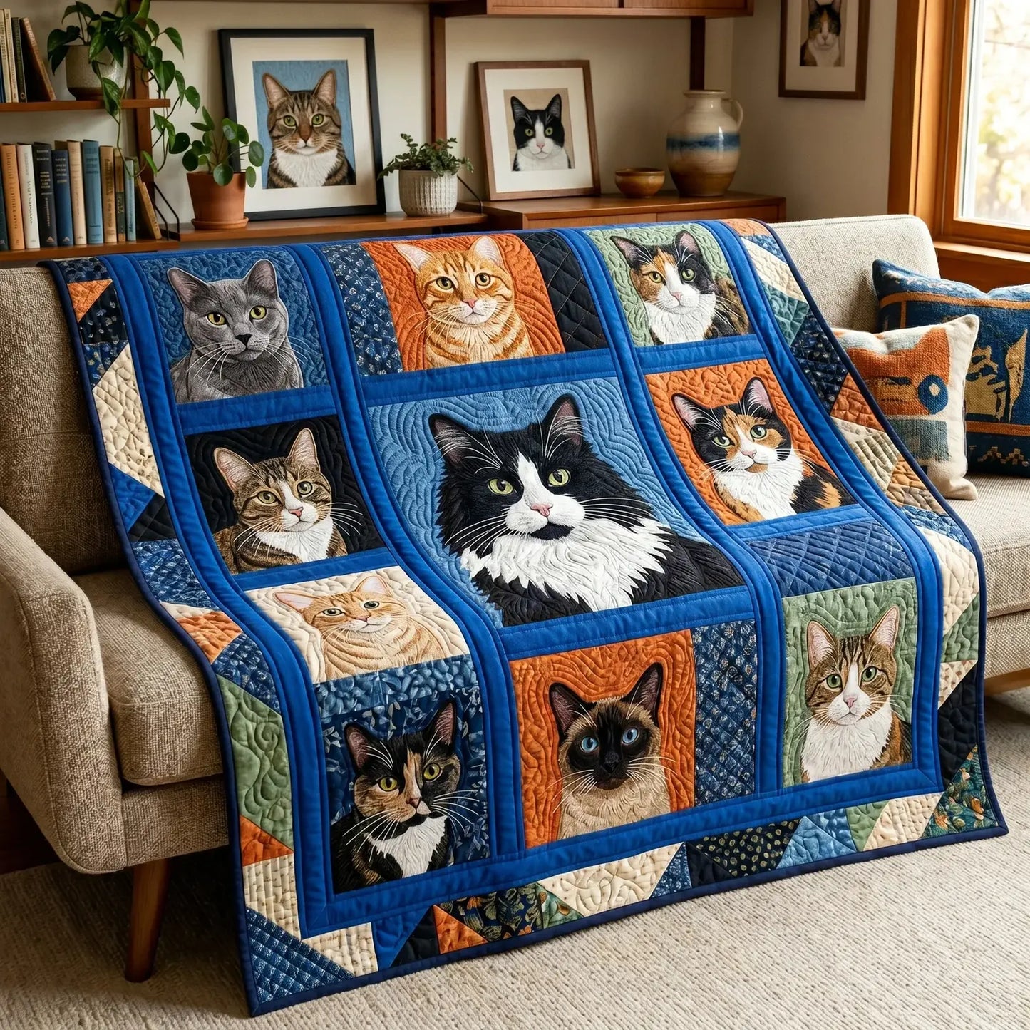 Cat Lovers Quilt Blanket