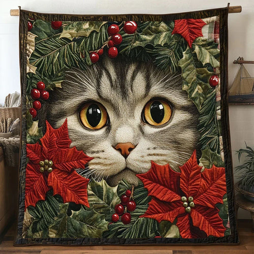 Cat Merry Cabin Quilt Blanket