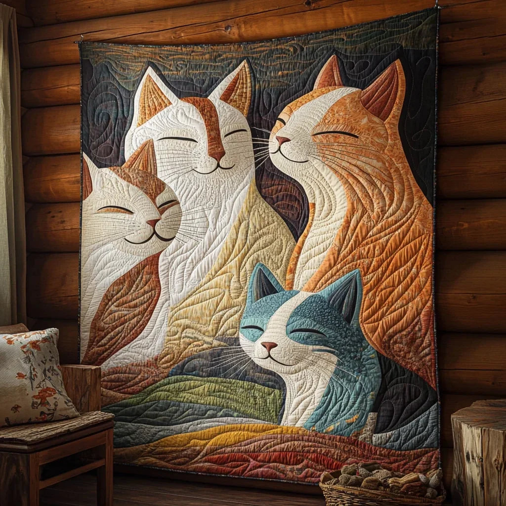 Cat Nap Delight Quilt Blanket