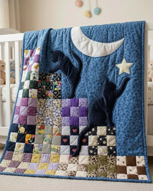Cat Patchwork Ladder Quilt Blanket - Quilted Blanket by Wild and Way