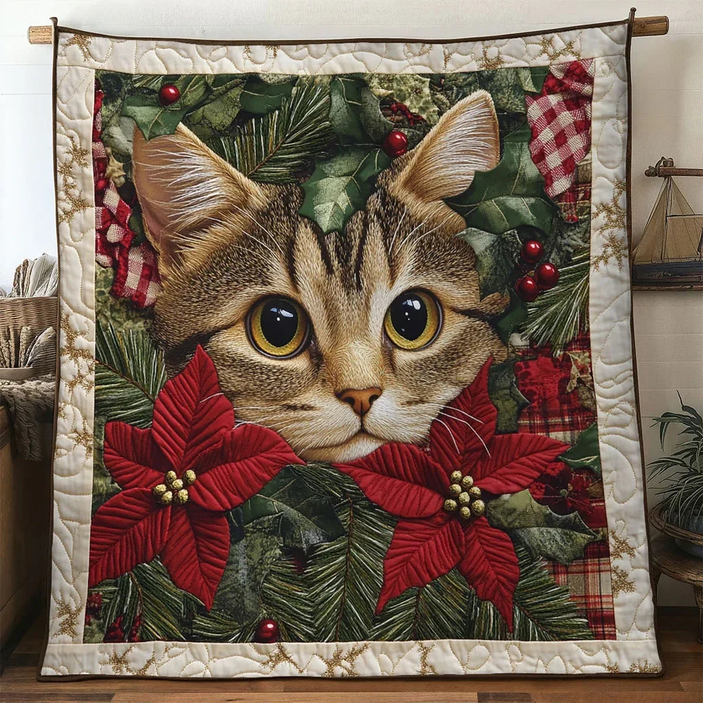 Cat Winter Wonderland Quilt Blanket