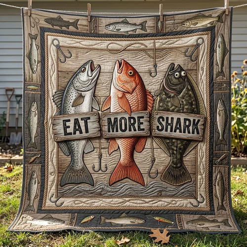 Catch Of Humor Quilt Blanket