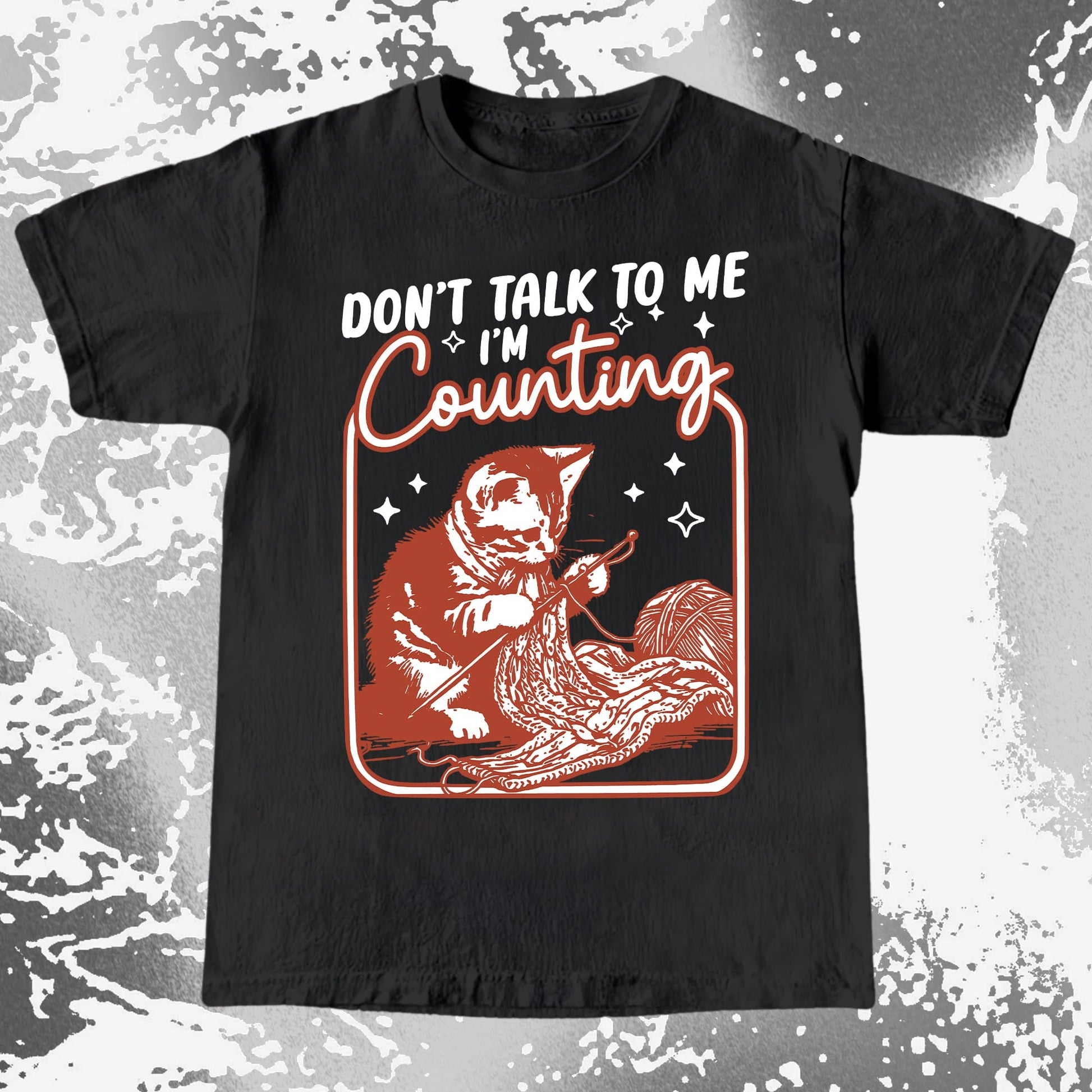 Don't Talk To Me I'm Counting Cat Knitting Shirt (view 3)