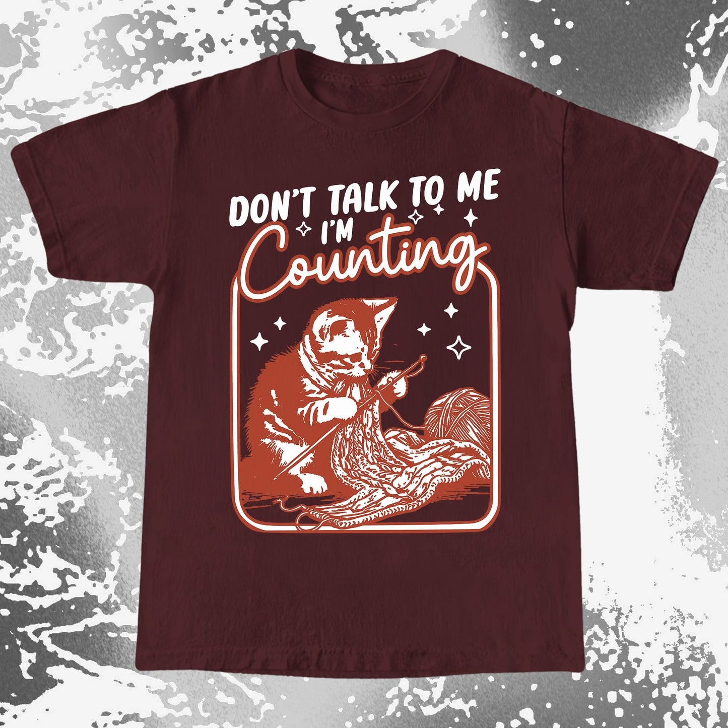 Don't Talk To Me I'm Counting Cat Knitting Shirt (view 5)