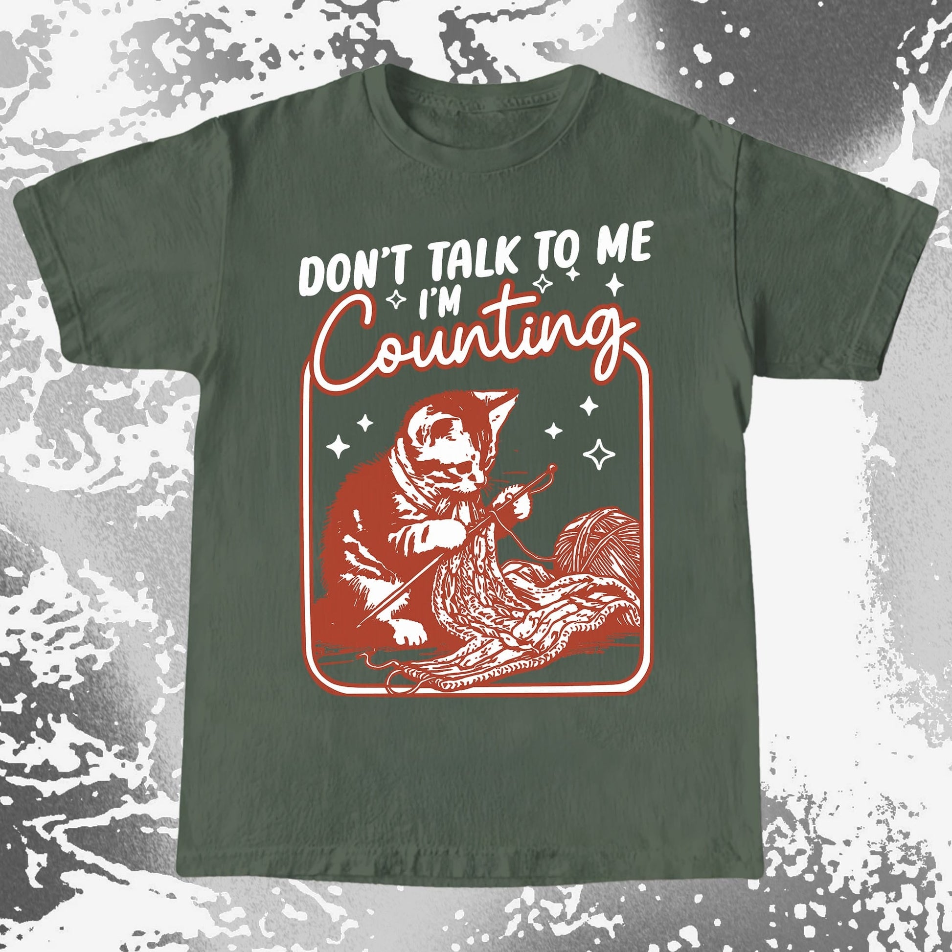 Don't Talk To Me I'm Counting Cat Knitting Shirt (view 6)