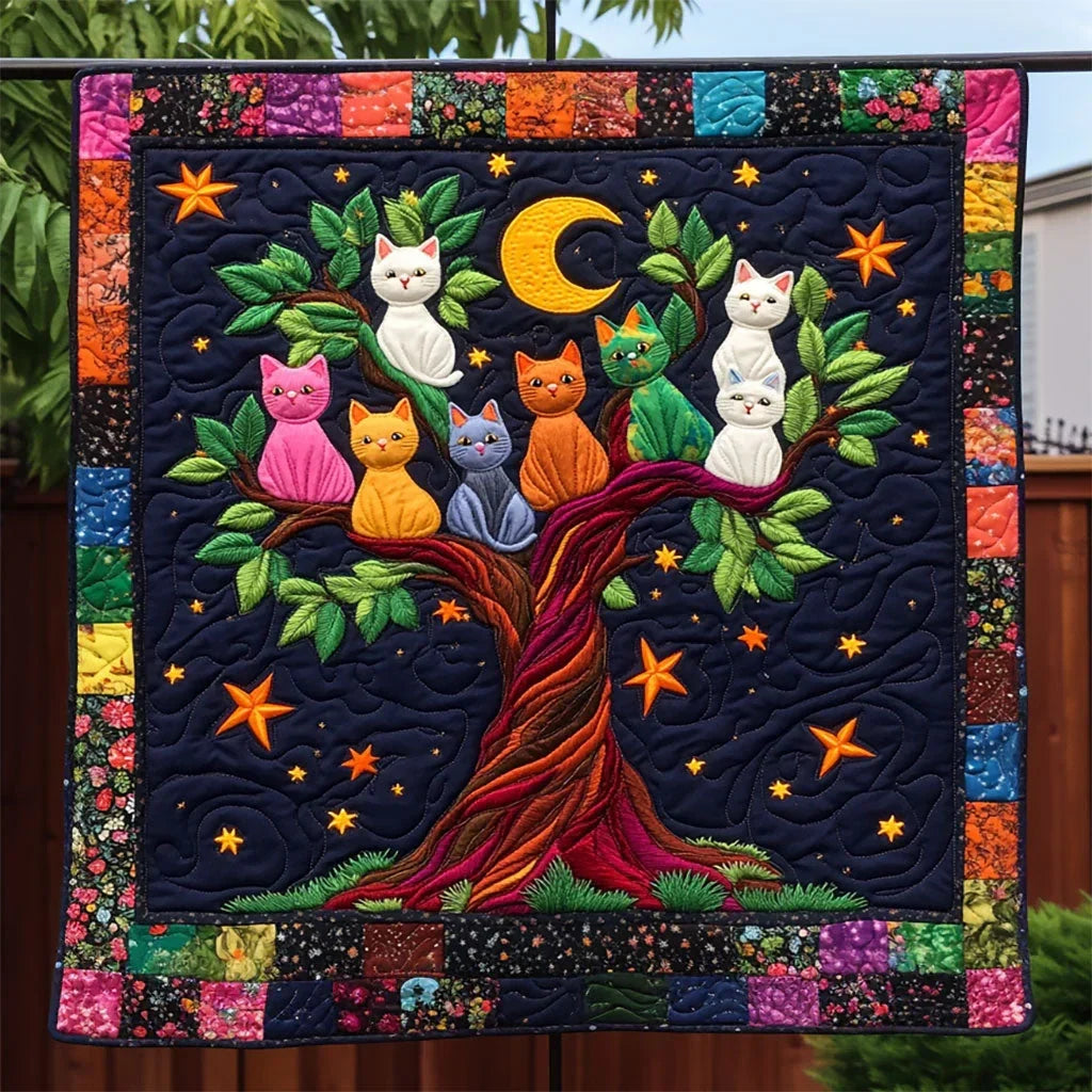 Cathedral Of The Cats Quilt Blanket