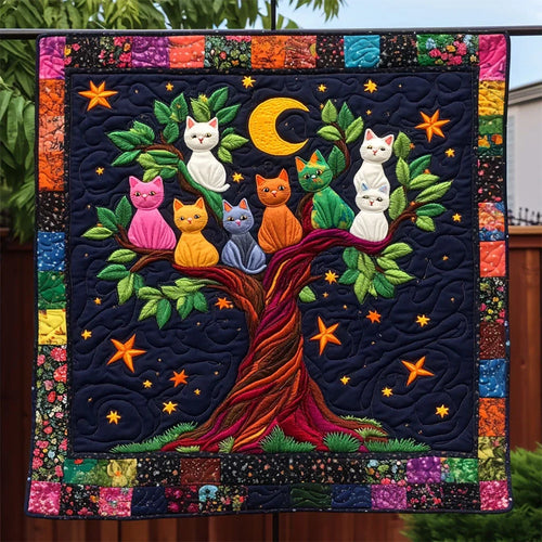 Cathedral Of The Cats Quilt Blanket