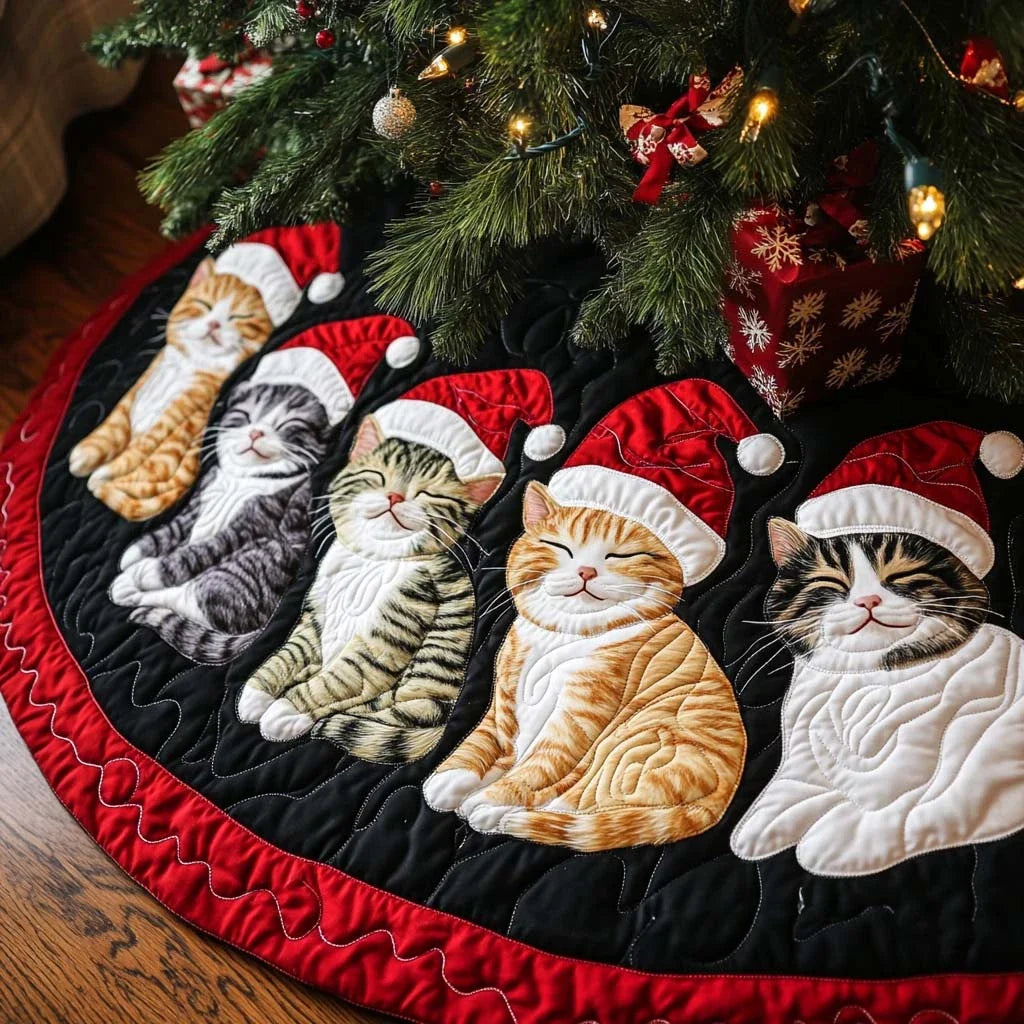 Catnip Holiday Christmas Quilted Tree Skirt