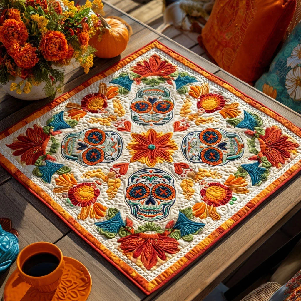 Catrina Dreams Quilted Table Topper