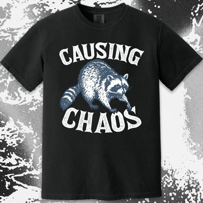 Causing Chaos Raccoon Shirt, funny meme tee gift (view 14)