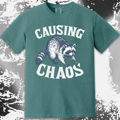 Causing Chaos Raccoon Shirt, funny meme tee gift (view 16)