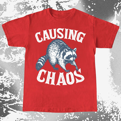 Causing Chaos Raccoon Shirt, funny meme tee gift (view 4)