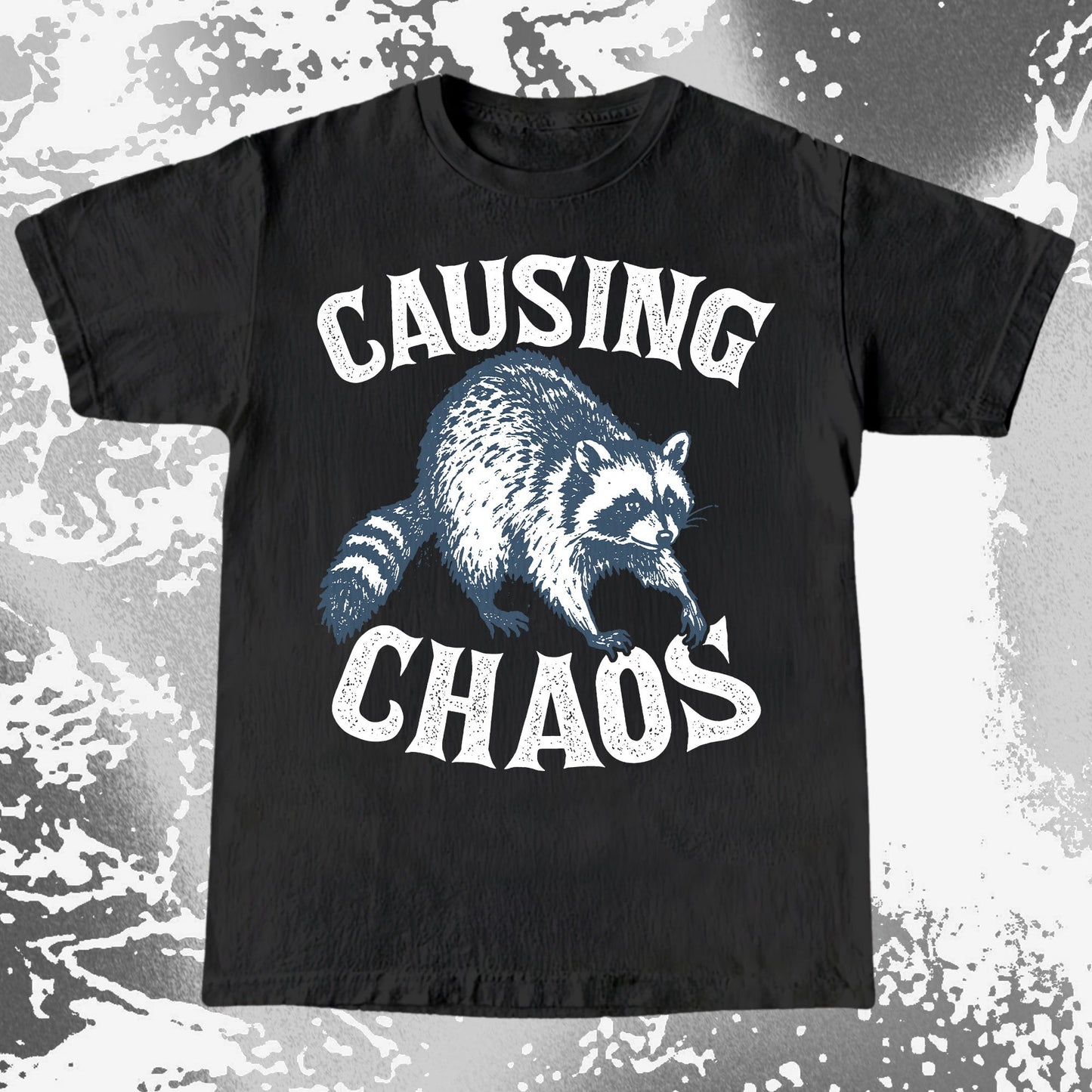 Causing Chaos Raccoon Shirt, funny meme tee gift (view 10)