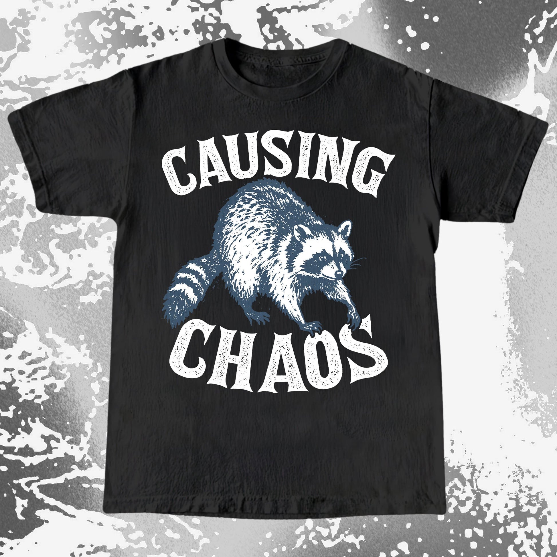Causing Chaos Raccoon Shirt, funny meme tee gift (view 10)