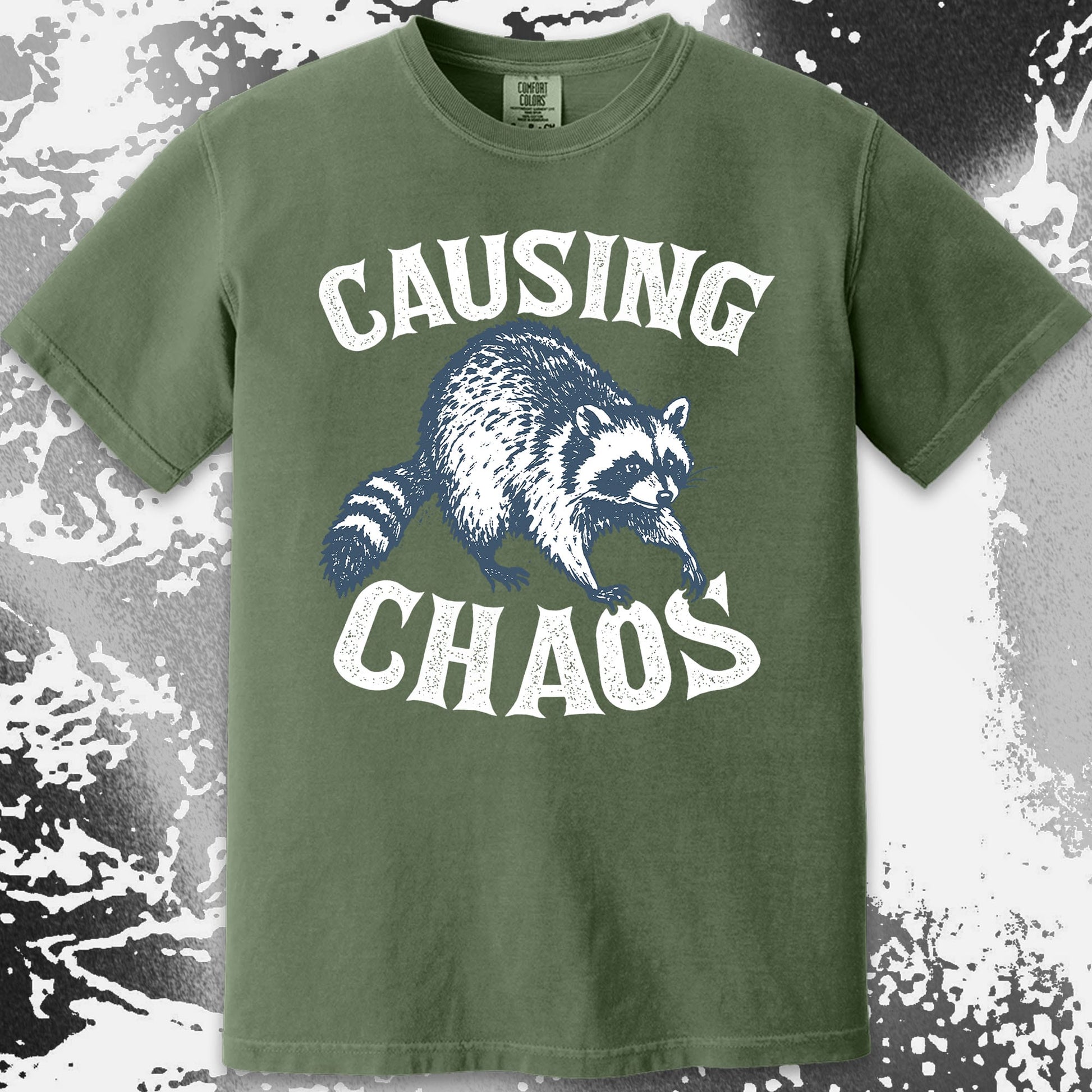 Causing Chaos Raccoon Shirt, funny meme tee gift (view 17)