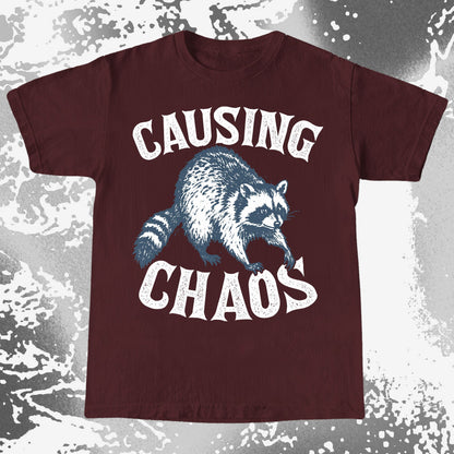 Causing Chaos Raccoon Shirt, funny meme tee gift (view 5)