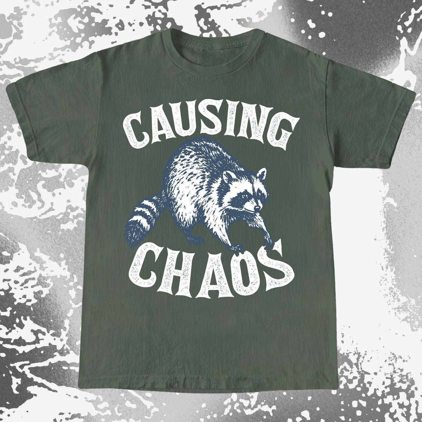 Causing Chaos Raccoon Shirt, funny meme tee gift (view 6)