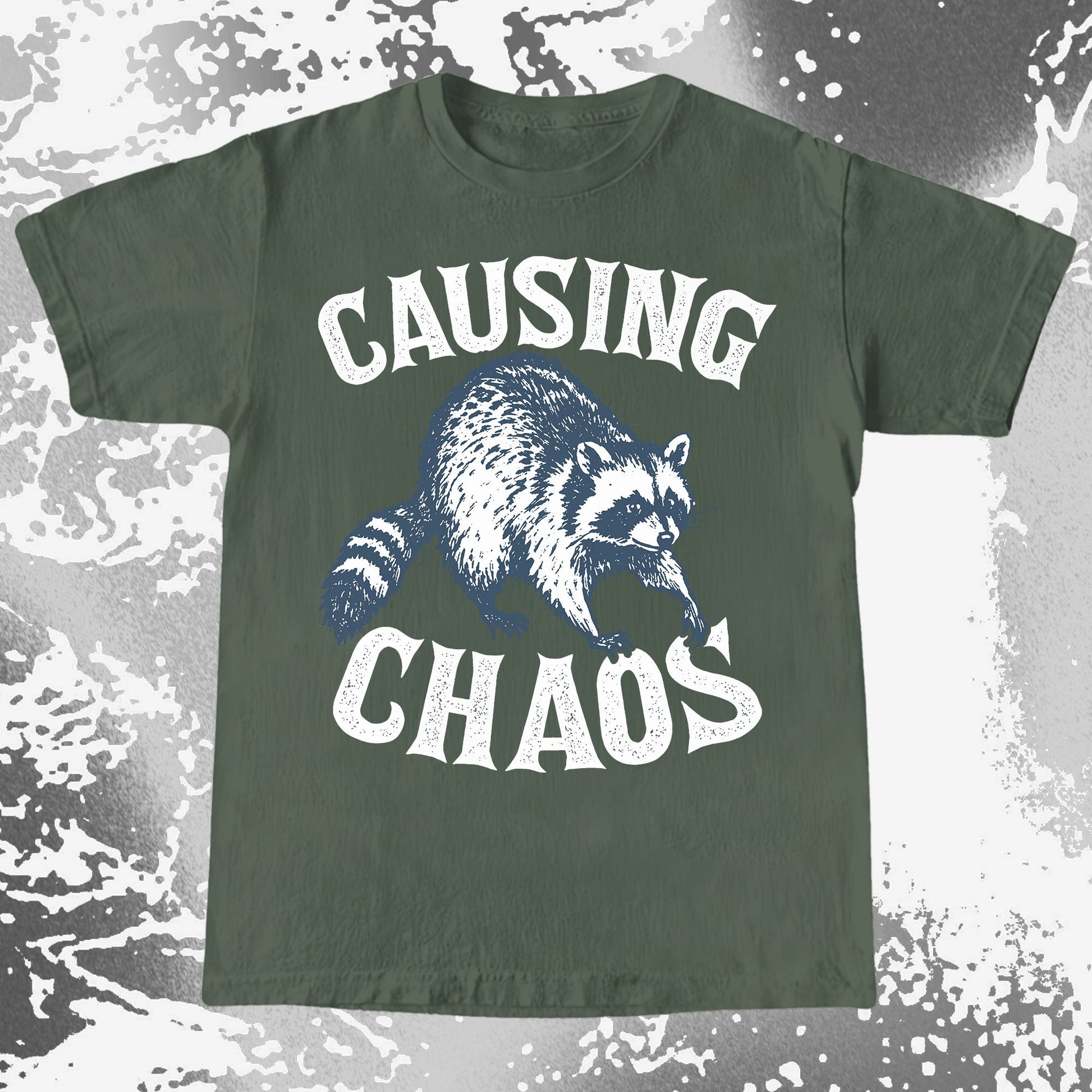 Causing Chaos Raccoon Shirt, funny meme tee gift (view 6)
