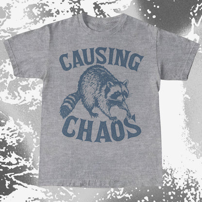 Causing Chaos Raccoon Shirt, funny meme tee gift (view 8)