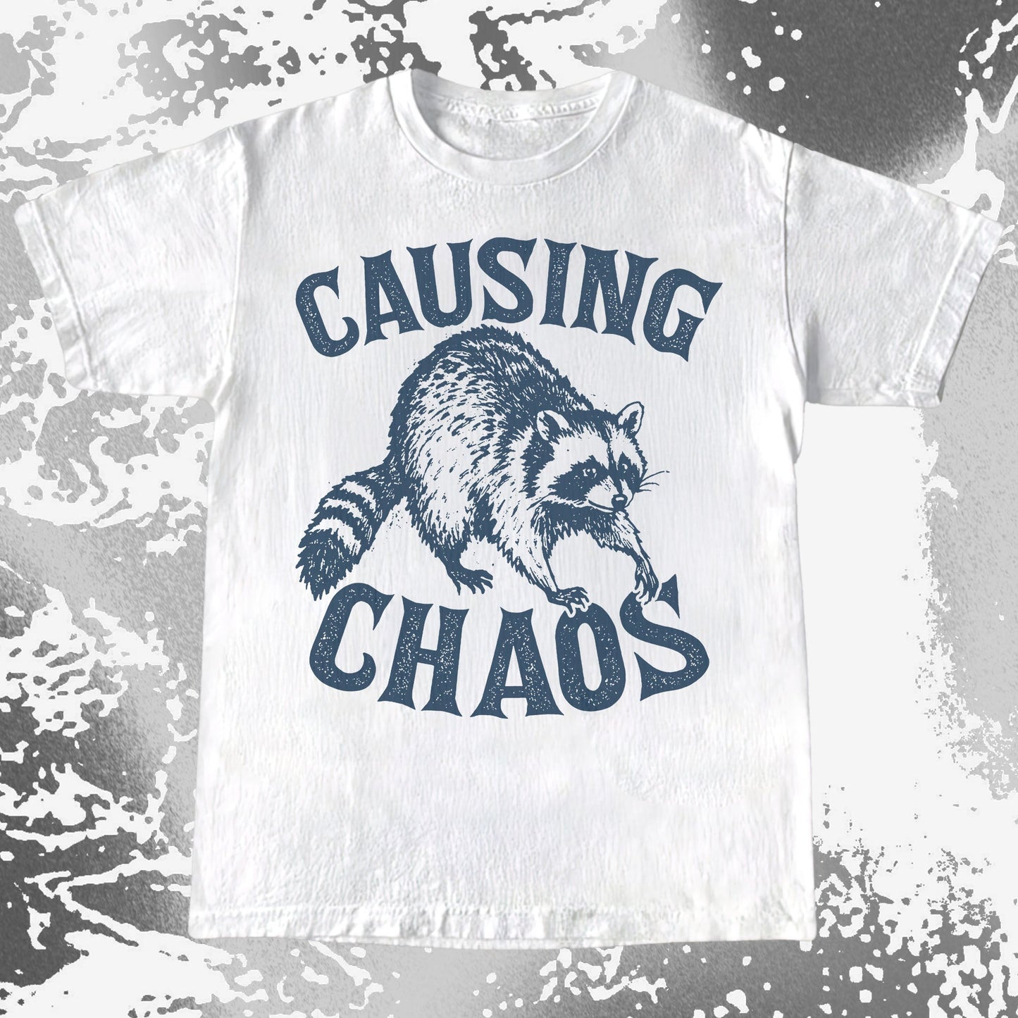 Causing Chaos Raccoon Shirt, funny meme tee gift (view 3)