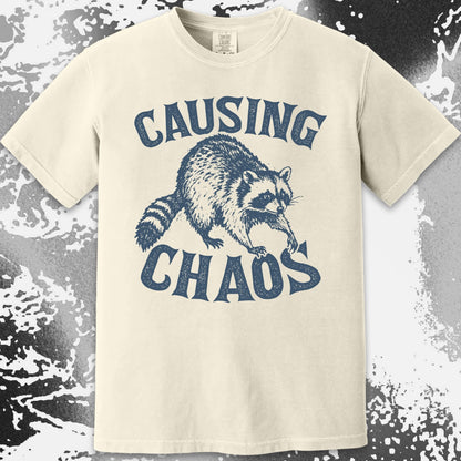 Causing Chaos Raccoon Shirt, funny meme tee gift (view 12)