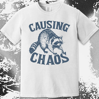 Causing Chaos Raccoon Shirt, funny meme tee gift (view 13)