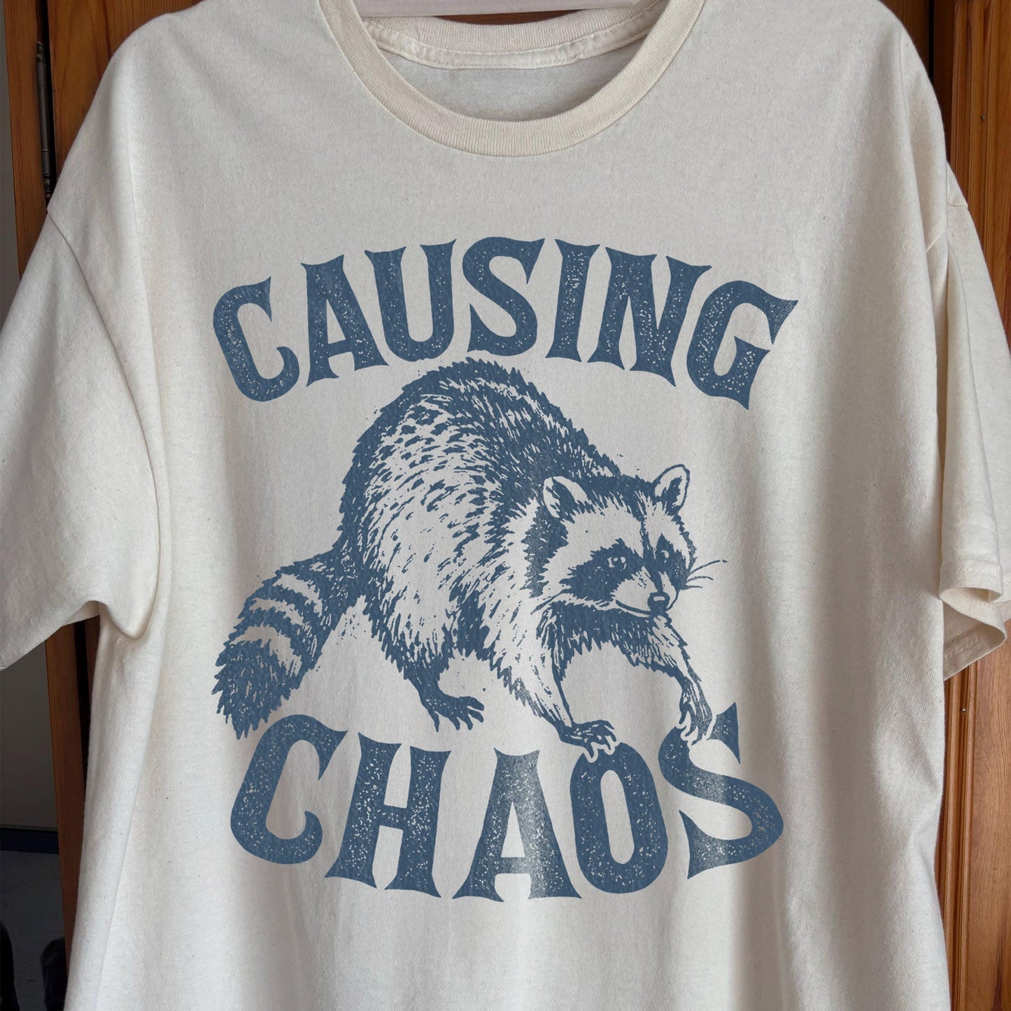 Causing Chaos Raccoon Shirt, funny meme tee gift