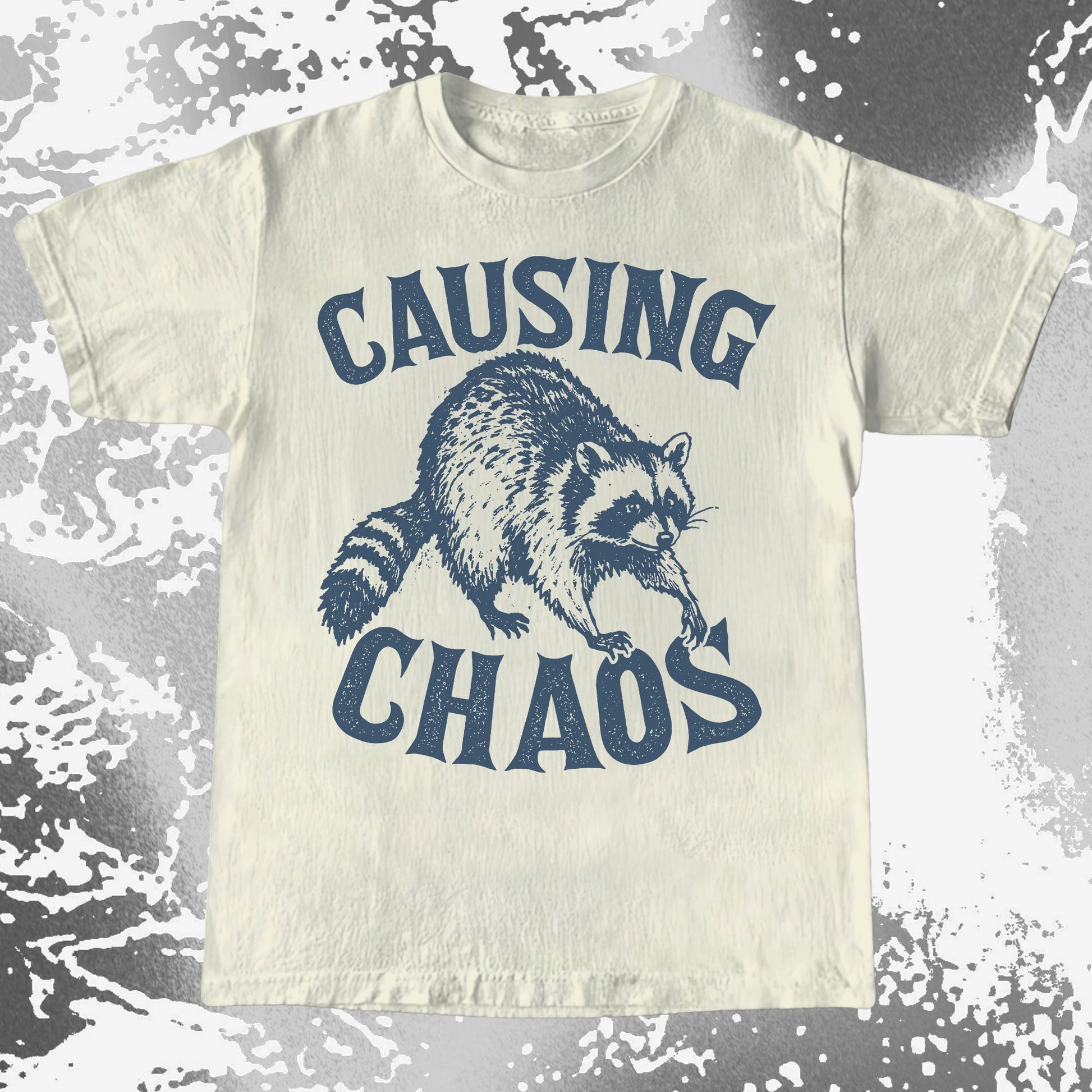 Causing Chaos Raccoon Shirt, funny meme tee gift (view 9)