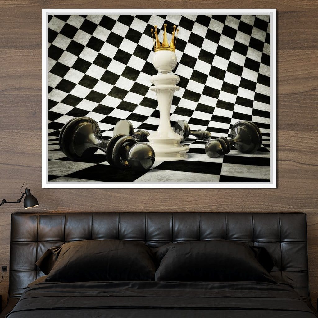 Chessboard King Canvas Wall Art