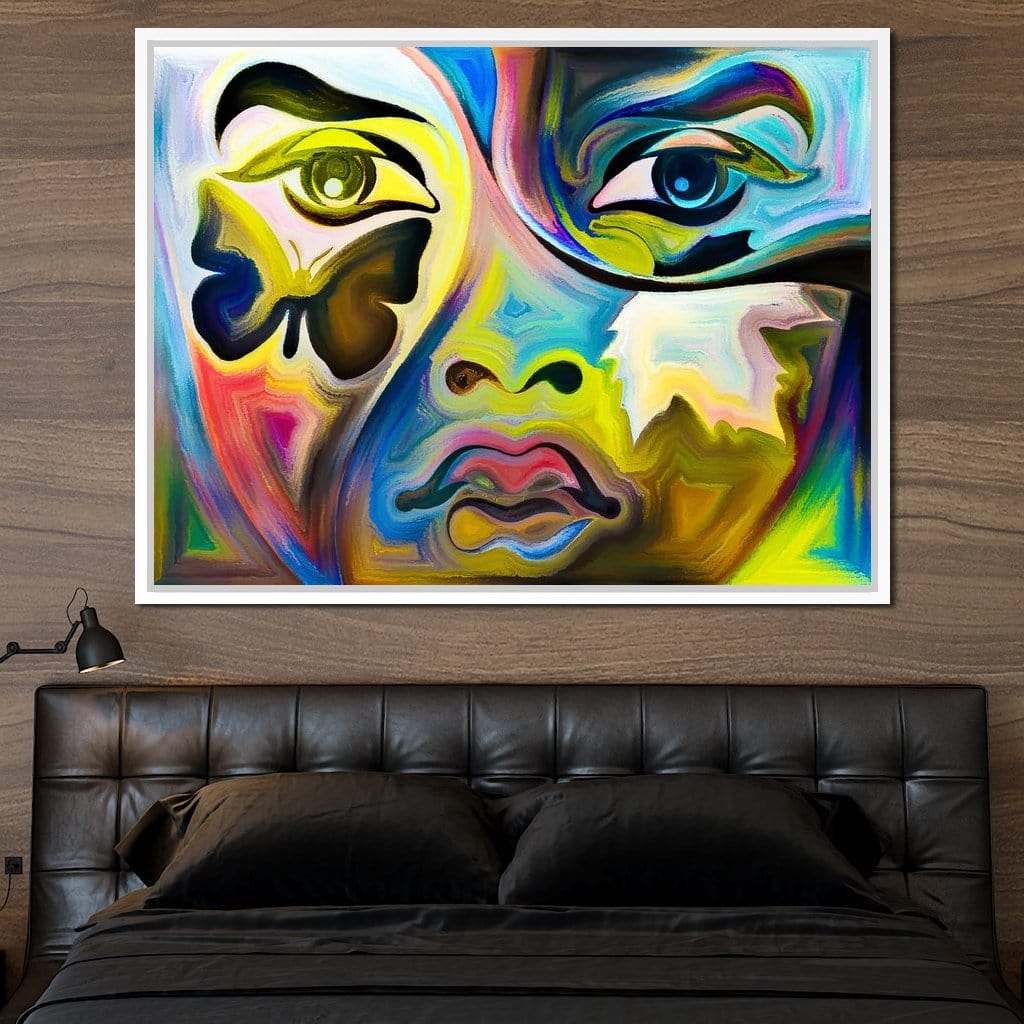 Multicolored Artistic Abstraction Canvas Wall Art