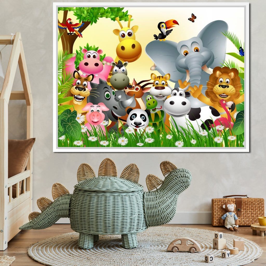 Cute Animals Canvas Wall Art