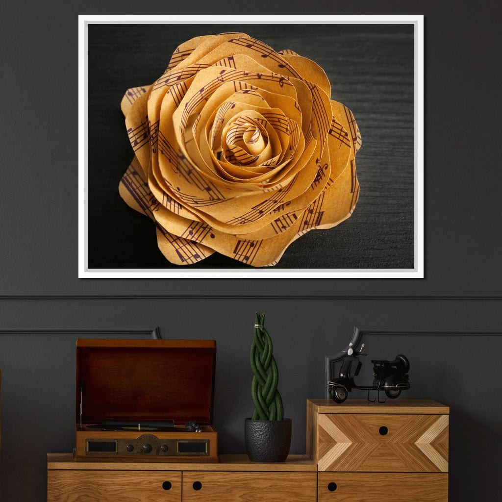 Musical Flower Canvas Wall Art