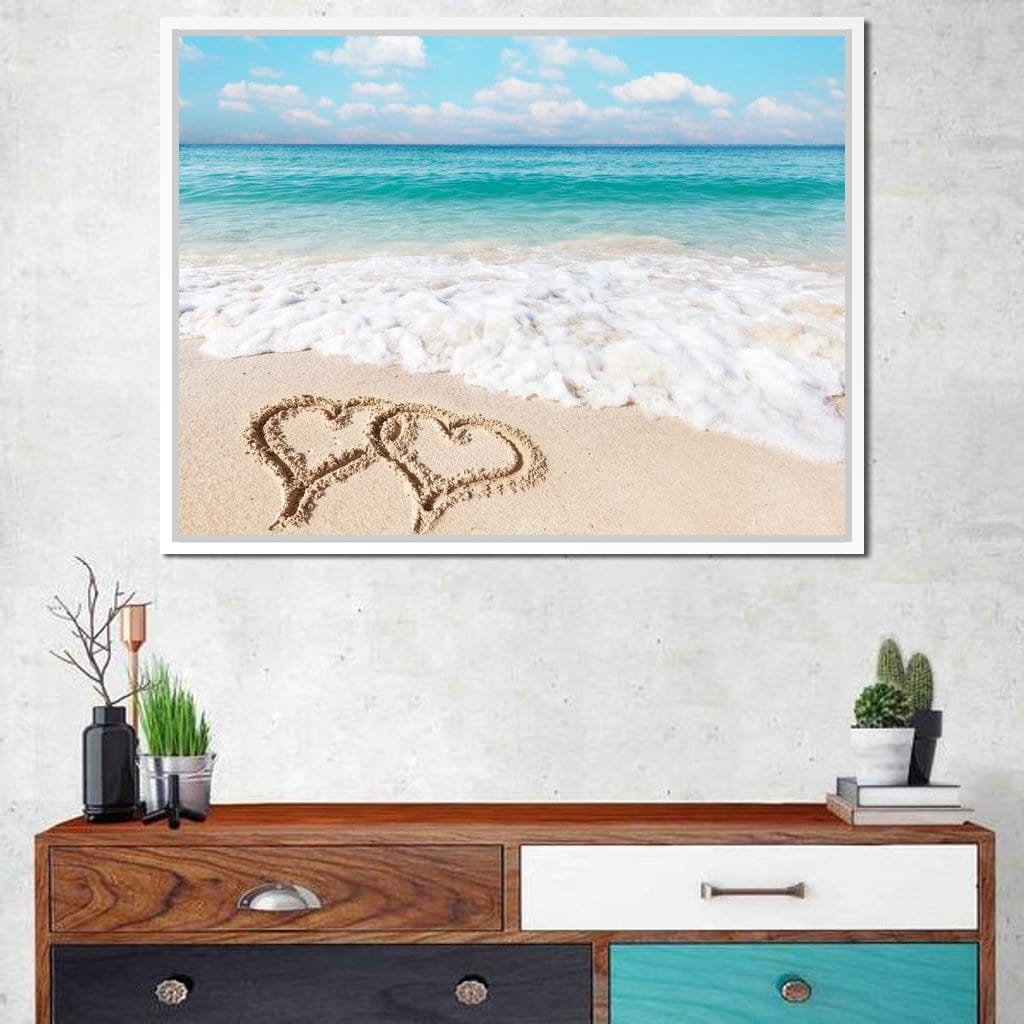 Love Beach Canvas Wall Art