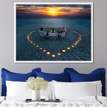 Valentine's Day Dinner Canvas Wall Art