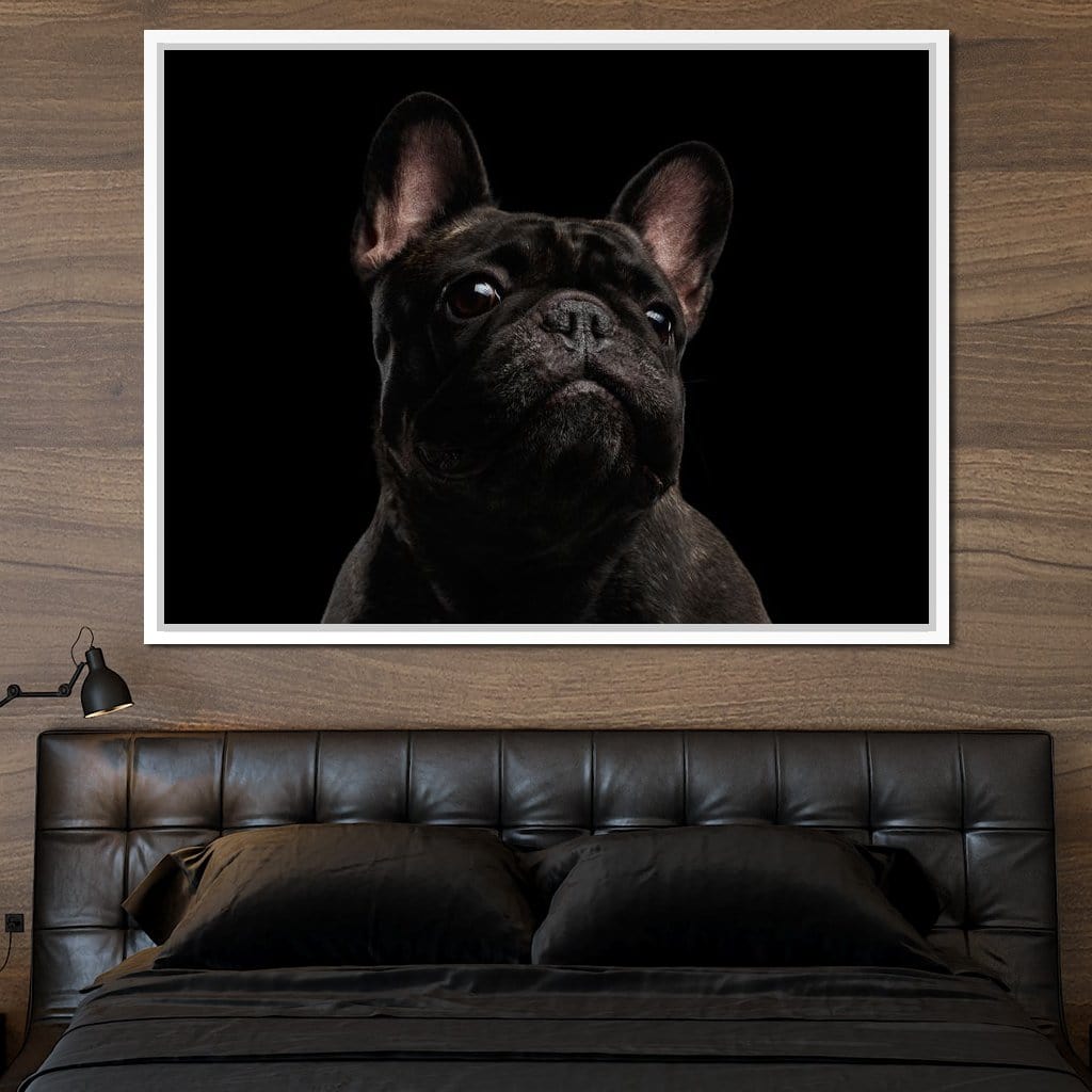 Black French Bulldog Canvas Wall Art