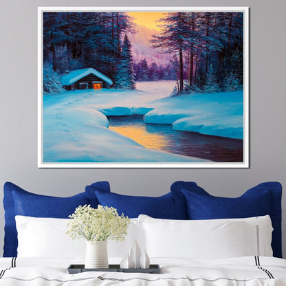 Winter Forest Home Canvas Wall Art