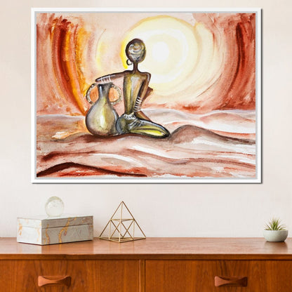 Sunset in Africa Canvas Wall Art