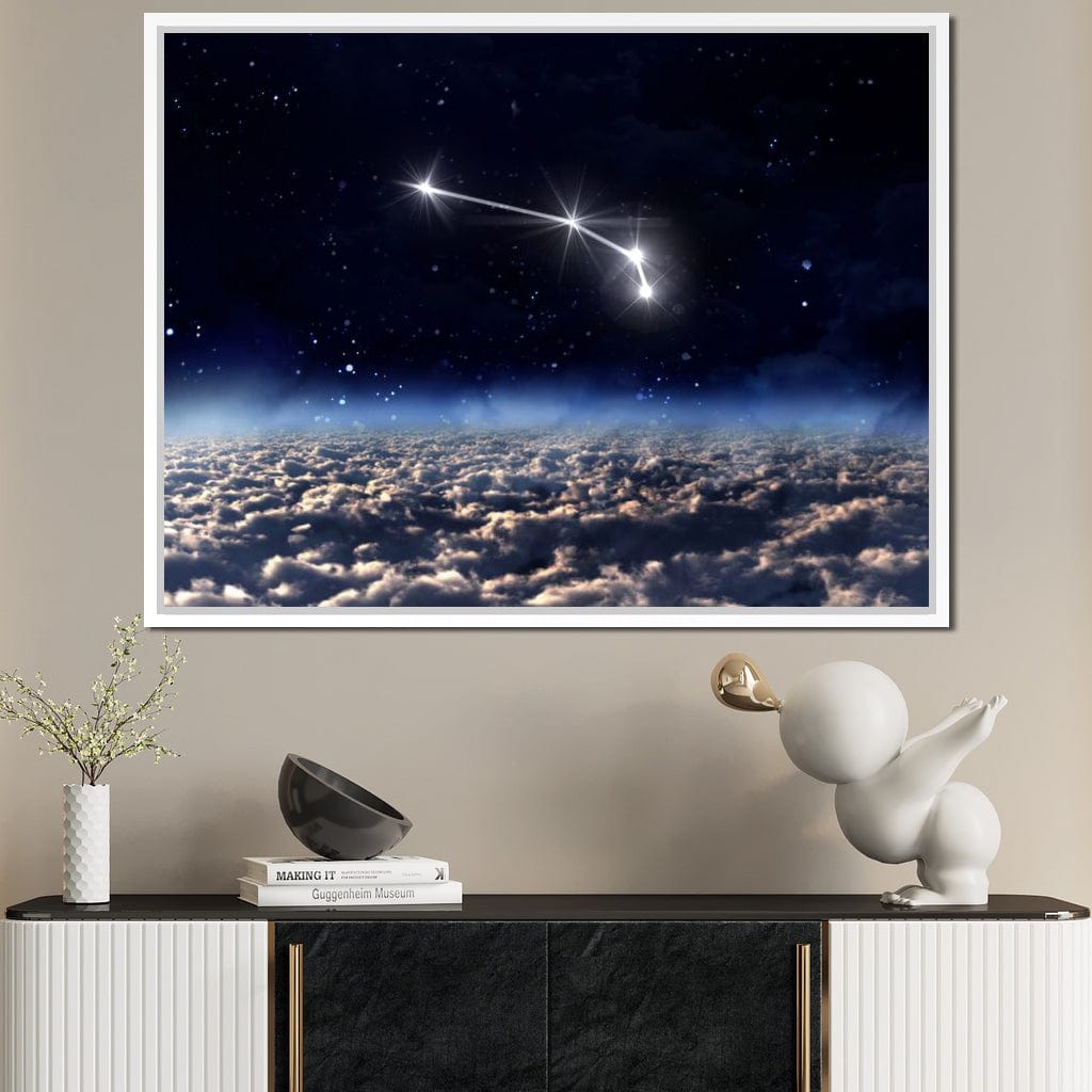 Aries Horoscope Constellation Canvas Wall Art