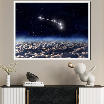 Aries Horoscope Constellation Canvas Wall Art