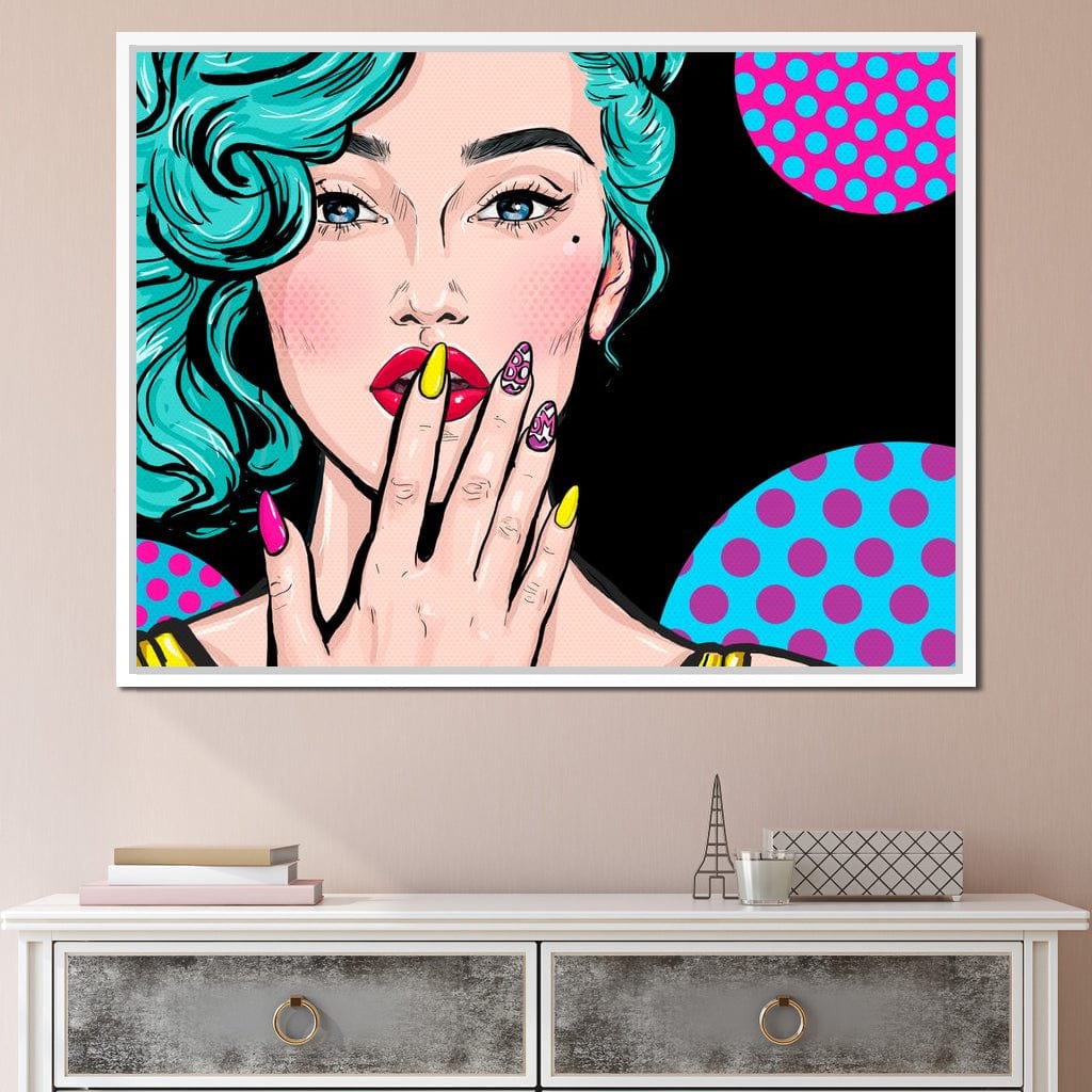 Pop Art Lady Canvas Wall Art