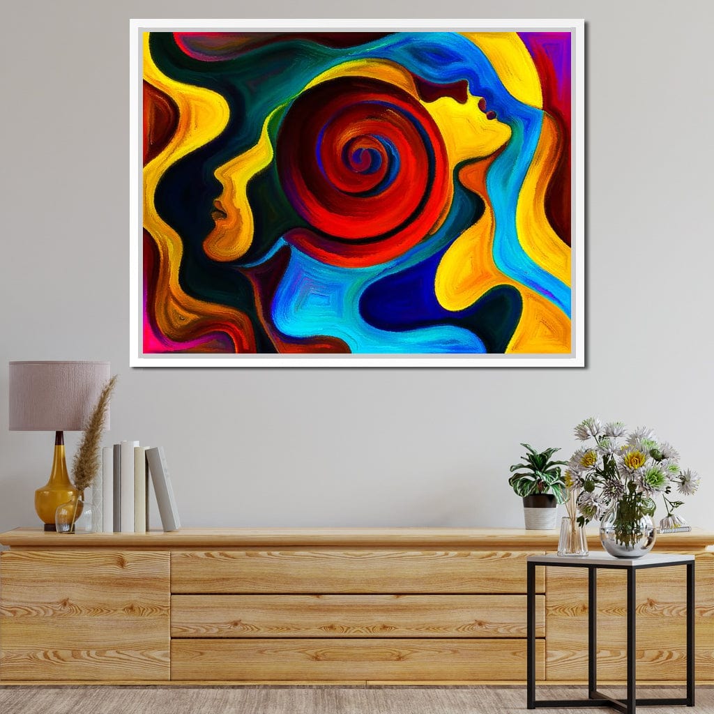 Red Swirl Canvas Wall Art
