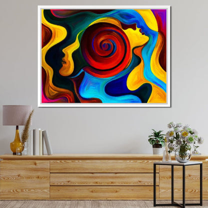 Red Swirl Canvas Wall Art