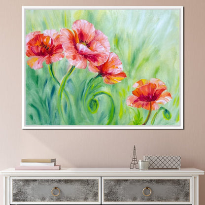 Summer Poppies Canvas Wall Art