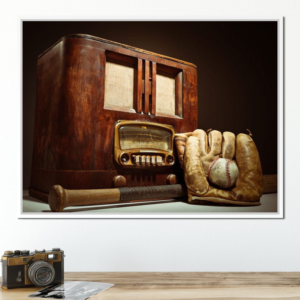 Vintage Baseball Canvas Wall Art