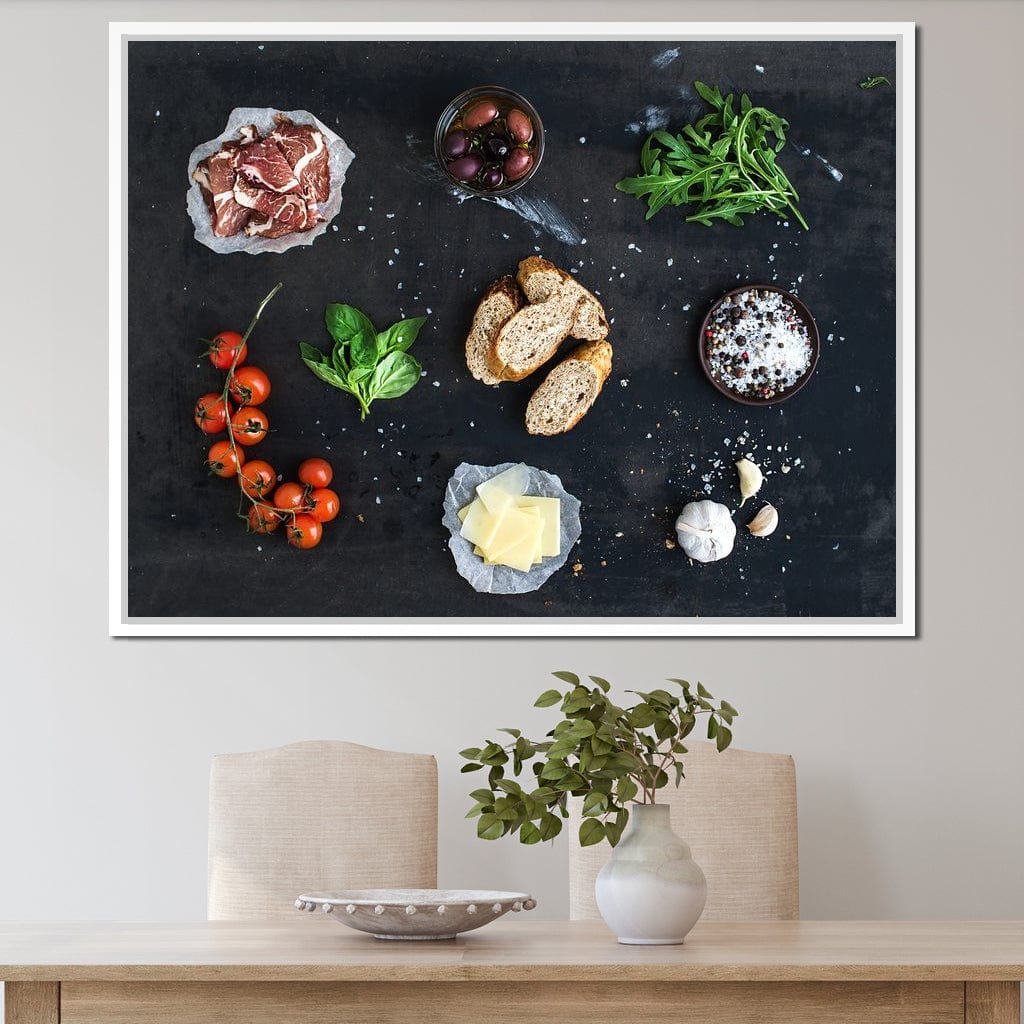 Sandwich Ingredients Canvas Wall Art