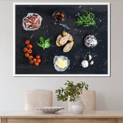 Sandwich Ingredients Canvas Wall Art