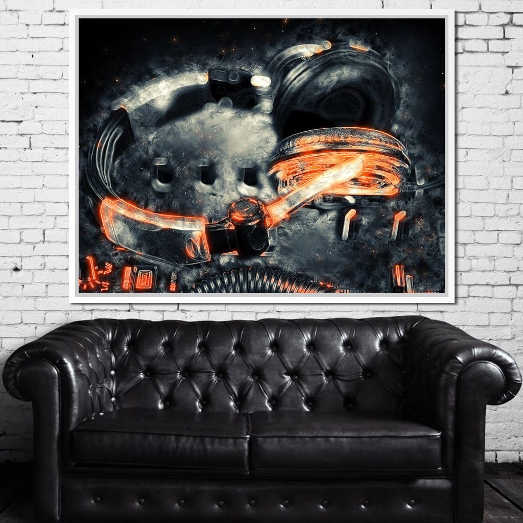 Neon Beats Canvas Wall Art