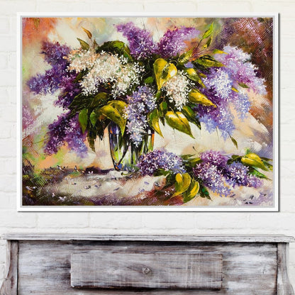Lilac Bouquet Canvas Wall Art